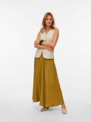 Vero Moda Spódnica w kolorze oliwkowym rozmiar: XS. Brązowe spódnice damskie Vero Moda, xs, bez wzorów, maxi. Za 113.90 zł.