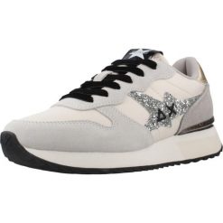 Buty SUN68 STARGIRL GLITTER LOGO Biały. Białe obuwie trekkingowe damskie SUN68, ze skóry, bez zapięcia. Za 323.99 zł.