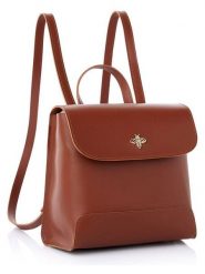 Lucky Bees Plecak "Marilyn" w kolorze jasnobrązowym - 21 x 21 x 11 cm rozmiar: onesize. Brązowe plecaki Lucky Bees, bez wzorów, z materiału. Za 109.00 zł.