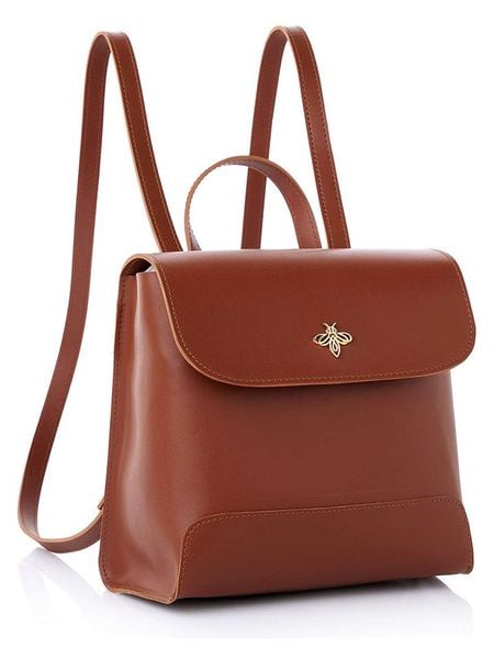 Lucky Bees Plecak "Marilyn" w kolorze jasnobrązowym - 21 x 21 x 11 cm rozmiar: onesize. Brązowe plecaki Lucky Bees, bez wzorów, z materiału. Za 95.92 zł.