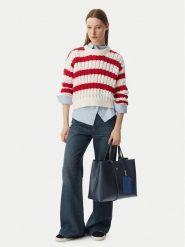 Tommy Hilfiger Torebka Th Icon Satchel AW0AW18723 Granatowy. Niebieskie torebki klasyczne damskie Tommy Hilfiger, ze skóry, bez dodatków. Za 699.99 zł.