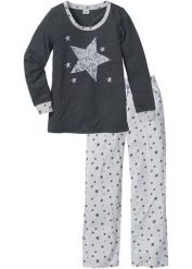 Piżama. Szare piżamy damskie bonprix, bez wzorów, bez ramiączek. Za 84.99 zł.