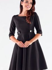Sukienka Model A520 Black - awama. Czarne sukienki damskie Awama, bez wzorów, z elastanu, bez ramiączek. Za 347.66 zł.