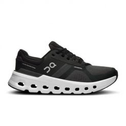 Buty do biegania damskie On Cloudrunner 2. Czarne obuwie sportowe damskie On Running, z materiału, bez zapięcia, do biegania. Za 848.00 zł.