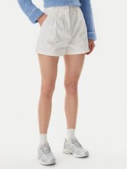 Tommy Jeans Szorty materiałowe Claire DW0DW21643 Écru Regular Fit. Szorty damskie Tommy Jeans, bez wzorów, z bawełny. Za 219.99 zł.