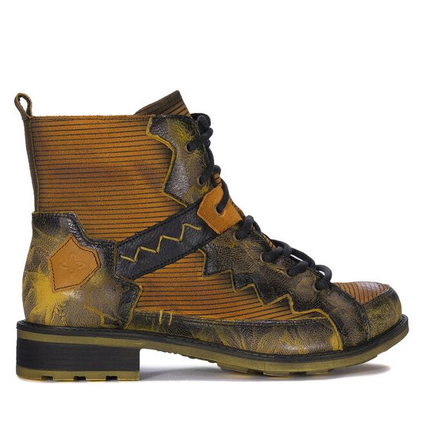 Botki Maciejka. Żółte botki damskie Maciejka, bez obcasa, na płaskiej podeszwie, bez zapięcia. Za 339.99 zł.