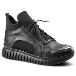 Czarne Sneakersy Damskie Artiker Wygodne Półbuty. Czarne półbuty damskie Artiker, bez wzorów, ze skóry, bez obcasa, na platformie, bez zapięcia. Za 249.00 zł.