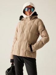 Dare 2b Kurtka narciarska "Glamorize VI" w kolorze beżowym rozmiar: 42. Brązowe kurtki sportowe damskie Dare 2b, m, bez wzorów, bez kaptura. Za 295.99 zł.