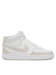 Nike Sneakersy Court Vision Mid CD5436 106 Biały. Białe obuwie sportowe damskie Nike, ze skóry, bez zapięcia. Za 369.99 zł.
