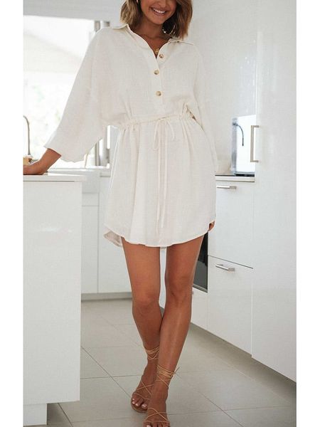 Milan Kiss Sukienka w kolorze kremowym rozmiar: XL. Brązowe sukienki damskie Milan Kiss, bez wzorów, z wiskozy, bez ramiączek. Za 136.45 zł.