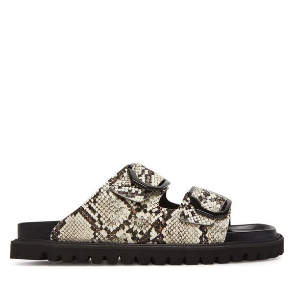 Klapki Genuins. Brązowe klapki damskie Genuins, bez wzorów, bez obcasa, bez zapięcia. Za 209.99 zł.