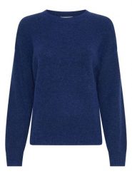 MOSS COPENHAGEN Sweter "Festina" w kolorze granatowym rozmiar: M/L. Niebieskie swetry klasyczne damskie Moss Copenhagen, l, bez kołnierzyka. Za 123.25 zł.