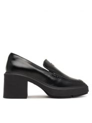 Calvin Klein Półbuty Block Heel Loafer Lth Hdw HW0HW03176 Czarny. Czarne czółenka damskie Calvin Klein, bez wzorów, ze skóry, bez obcasa, na obcasie. Za 699.99 zł.