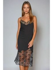 Monki Sukienka w kolorze czarnym rozmiar: 34. Czarne sukienki damskie Monki, bez wzorów, z koronki, bez ramiączek. Za 61.02 zł.