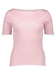 GAP Koszulka w kolorze jasnoróżowym rozmiar: M. Różowe bluzki damskie GAP, m, bez wzorów, z bawełny, bez kołnierzyka, bez ramiączek. Za 62.03 zł.