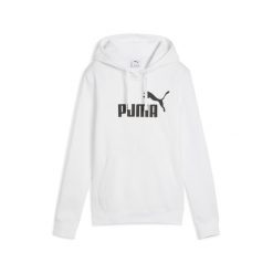 Damska bluza z kapturem z logo No.1 ESS PUMA. Białe bluzy damskie Puma, uniwersalny, bez wzorów, z kapturem. Za 219.00 zł.