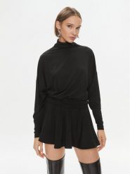 Pinko Sukienka codzienna Atom 102193 A1DE Czarny Regular Fit. Czarne sukienki damskie Pinko, bez wzorów, z wiskozy, bez ramiączek. Za 1,449.00 zł.