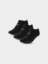 4F Skarpetki krótkie (3-pack) damskie - czarne 35-38. Czarne skarpetki damskie 4F, bez wzorów, z bawełny. Za 49.99 zł.
