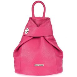 Plecak skórzany Beltimore T54 fuksja. Czerwone plecaki bez wzorów, ze skóry. Za 285.99 zł.
