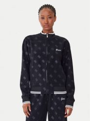 Guess Bluza V5BQ01 K1902 Czarny Regular Fit. Czarne bluzy damskie Guess, xxs, z aplikacjami, z syntetyku, bez kaptura. Za 269.99 zł.