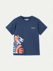 Mayoral T-Shirt 3029 Granatowy Regular Fit. Niebieskie t-shirty i koszulki chłopięce Mayoral, bez wzorów, z bawełny, bez kołnierzyka, bez ramiączek. Za 49.99 zł.