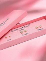 Created with Love 3-częściowy zestaw kolczyków-wkrętek "Crystal" z cyrkoniami rozmiar: onesize. Żółte kolczyki damskie Created with Love, z cyrkonią, z mosiądzu. Za 56.99 zł.