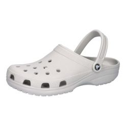 Klapki damskie Crocs Atmoshere Classic. Szare klapki damskie Crocs, bez wzorów, z materiału, bez obcasa, bez zapięcia. Za 243.45 zł.