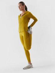 4F Legginsy do biegania szybkoschnące damskie L. Żółte legginsy damskie 4F, l, bez wzorów. Za 249.99 zł.