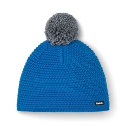 Czapka Eisbar Jamie Pompon MÜ. Niebieskie czapki damskie Eisbär, bez wzorów, z wełny. Za 229.90 zł.