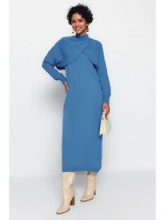 Trendyol 2-częściowy zestaw w kolorze niebieskim rozmiar: L. Niebieskie sukienki damskie Trendyol, bez wzorów, bez ramiączek. Za 104.99 zł.