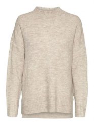 Vero Moda Sweter "Lefile" w kolorze beżowym rozmiar: L. Brązowe swetry klasyczne damskie Vero Moda, l, bez kołnierzyka. Za 103.45 zł.