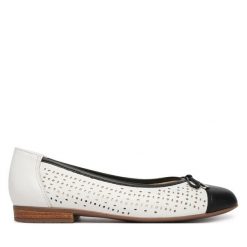 Baleriny Ara. Białe balerinki damskie Ara, bez wzorów. Za 529.99 zł.