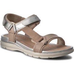 Sandały GEOX - J Sand. Sukie G. D J720VD 05422 CA51W D Skin/Silver. Brązowe sandały dziewczęce Geox, z materiału. Za 289.00 zł.