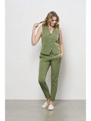 &Co Woman Kamizelka "Priya" w kolorze oliwkowym rozmiar: L. Zielone kamizelki damskie &Co Woman, l, bez wzorów, bez kaptura. Za 157.73 zł.