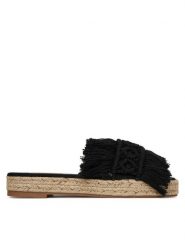 DeeZee Espadryle S294 Czarny. Czarne espadryle damskie DeeZee, bez wzorów, z materiału, bez obcasa. Za 129.99 zł.