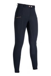 Damskie spodnie jeździeckie o pełnej przyczepności HKM Rosegold Glamour Winter. Czarne spodnie sportowe damskie HKM, l, bez wzorów, z materiału, do jazdy konnej. Za 353.00 zł.
