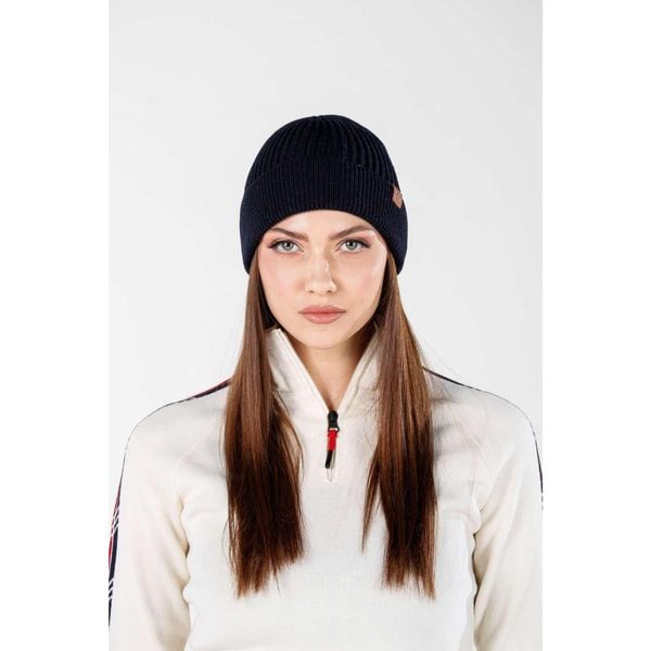 Czapka zimowa 100% wełna merino - Icewall (250 g/m²). Niebieskie czapki damskie WOOLONA, na zimę, bez wzorów, z wełny. W wyprzedaży za 126.00 zł.