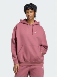Adidas Bluza Essentials Oversized Fleece Hoodie KT2272 Różowy Regular Fit. Czerwone bluzy damskie Adidas, s, bez wzorów, z bawełny, bez kaptura. Za 239.99 zł.