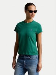 Polo Ralph Lauren T-Shirt 211B14605027 Zielony Regular Fit. Zielone t-shirty damskie Polo Ralph Lauren, s, bez wzorów, z bawełny, bez kołnierzyka. Za 399.99 zł.