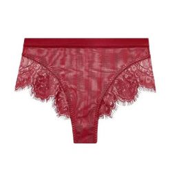 Koronkowe figi z przewiewnego materiału na co dzień Arendien. Zielone figi Intica, bez wzorów, z koronki. Za 79.00 zł.