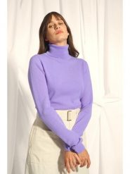 Just Cashmere Kaszmirowy golf "Ava" w kolorze fioletowym rozmiar: S. Różowe golfy damskie Just Cashmere, s, bez wzorów, z kaszmiru, bez ramiączek. Za 369.99 zł.