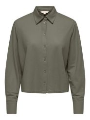 ONLY Bluzka w kolorze khaki rozmiar: XS. Brązowe bluzki damskie Only, xs, bez wzorów, bez kołnierzyka, bez ramiączek. Za 56.79 zł.
