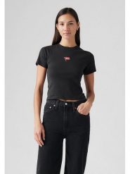 Levi's Koszulka w kolorze antracytowym rozmiar: M. Czarne koszulki damskie Levi's, m, bez wzorów, z bawełny, bez kołnierzyka, bez ramiączek. Za 69.58 zł.