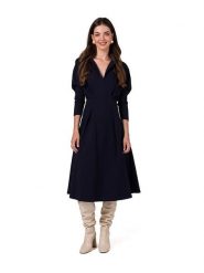 Be Wear Sukienka w kolorze granatowym rozmiar: XL. Niebieskie sukienki damskie Be Wear, bez wzorów, bez ramiączek. Za 178.37 zł.