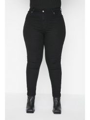 Trendyol Dżinsy - Skinny fit - w kolorze czarnym rozmiar: 42. Czarne jeansy damskie Trendyol, z podwyższonym stanem. Za 78.99 zł.