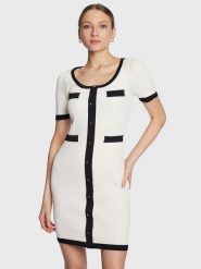 Fracomina Sukienka dzianinowa FS23SD5005K41701 Biały Slim Fit. Białe sukienki damskie Fracomina, bez wzorów, z dzianiny, bez ramiączek. Za 809.99 zł.