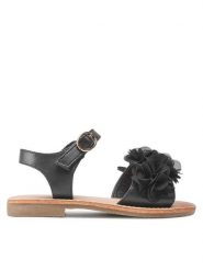 Nelli Blu Sandały CS2806-13 Czarny. Czarne sandały dziewczęce Nelli Blu, ze skóry, bez obcasa, bez zapięcia. Za 89.99 zł.
