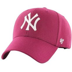 Czapka z daszkiem dla dorosłych New York Yankees MVP Cap. Czerwone czapki z daszkiem damskie 47 Brand, na lato, bez wzorów, z materiału. Za 190.50 zł.