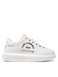 KARL LAGERFELD Sneakersy KL62539K Biały. Białe obuwie sportowe damskie KARL LAGERFELD, ze skóry, bez zapięcia. Za 549.99 zł.