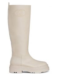 Liu Jo Kozaki w kolorze kremowym rozmiar: 36. Brązowe kozaki damskie Liu Jo, na zimę, bez obcasa, bez zapięcia. Za 300.92 zł.